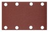 Papiery ścierne na rzep, prostokąt  80 x 130 mm, P240, 5 szt., z 8 otworami do 04-623