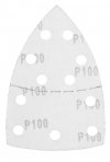 Papiery ścierne na rzep, żelazko 102 x 152 mm, P100, 5 szt., z 11 otworami
