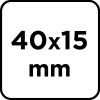 Ściernica listkowa trzpieniowa 40 x 15 x 6 mm, P40 (3 szt.)
