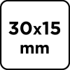 Ściernica listkowa trzpieniowa 30 x 15 x 6 mm, P40