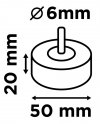Ściernica listkowa trzpieniowa 50 x 20 x 6 mm, P40