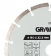 Tarcza diamentowa do cięcia segmentowa, 180 x 22.2 mm, na sucho i mokro