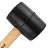 Młotek gumowy 60 mm/400 g, trzonek drewniany