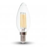 Żarówka LED V-TAC 4W Filament E14 Świeczka VT-1986 4000K 400lm