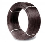 DRUT OCYNKOWANY POKRYTY  PCV. 3.0*3.8MM BRĄZOWY (5 KG)