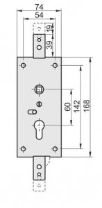 ZAMEK KASTEL-2 POZIOMY (1 SZT)