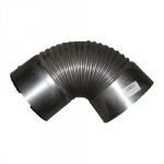 KOLANO PIECOWE CZARNE Z BLACHY 1MM 100MM (1 SZT)