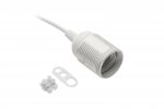 OPRAWKA E27 Z PRZEWODEM I KOSTKĄ 240V 60W, 2X0,75MM2 BIAŁA (1 SZT)