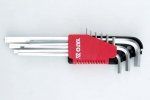 KLUCZE HEX ZESTAW 9-CZĘŚCIOWY 1,5-10MM DŁUGI (1 KPL)