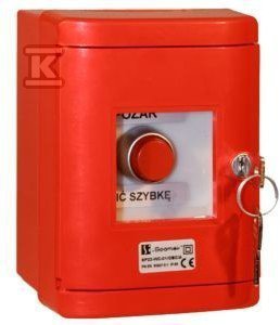PRZYCISK SP22 PPOŻ.IP55 CZERWONY (SZT)