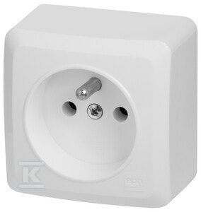 GNIAZDO 2P+Z N/T IP20 BIAŁY BERG (SZT)