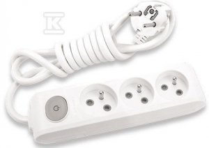 PRZEDŁ.3GN Z/U WYŁ. PRZ.STYK. 1,5M BIA (SZT)