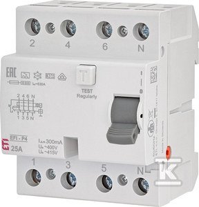 EFI6-P4 25/0,03A,AC-WYŁ.RÓŻNICOWOPRĄ (SZT)