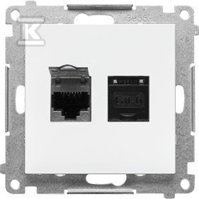 GN.2-KR.KOM.RJ45 K.6 P.BIAŁY MAT SIMON5 (SZT)