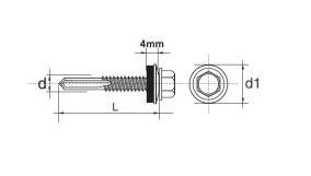 WKRĘT SAMOWIERTNY IMPAX Z EPDM #12MM RAL9003 5.5*32MM (2,5 STO)