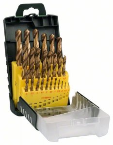 ZESTAW WIERTEŁ DO METALU HSS-TIN 1-13MM 25 SZT. (1 KPL)