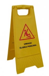 STOJAK OSTRZEGAWCZY ''UWAGA ŚLISKA PODŁOGA'' (1 SZT)