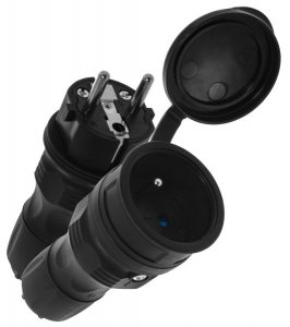 ZESTAW WTYCZKA + GNIAZDO EXTREM IP54 CZARNY (1 SZT)