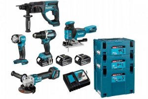 ZESTAW COMBO 18V DDF484+DGA513+DHR202+DJV181+DML802 (1 KPL)