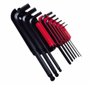 KLUCZ IMBUSOWY Z KULKĄ KPL. 9SZT (1,5-10MM) ZASOB.PLAST. [E] (1 KPL)