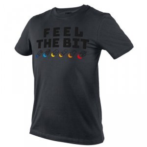 T-SHIRT Z NADRUKIEM FEEL THE BIT ROZMIAR M (1 SZT)