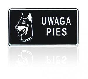 TABLICA 15*29CM UWAGA PIES (1 SZT)