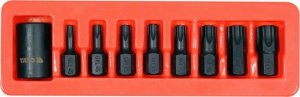 ZESTAW UDAROWYCH KLUCZY TRZPIENIOWYCH TORX 1/2'' (1 KPL)
