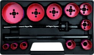 ZESTAW OTWORNIC DLA ELEKTRYKÓW 19-76MM 15 CZĘŚCI (1 OP)