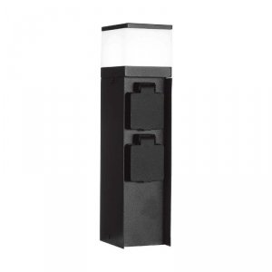 Słupek Ogrodowy LED G9 V-TAC 2 Gniazda 2x16A 23cm 3600W IP44 Grafit VT-1197 3 Lata Gwarancji