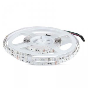 Taśma LED V-TAC SMD5050 600LED 24V IP20 10mb 7W/m VT-5050 60-IP20-7 RGB