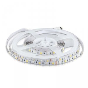 Taśma LED V-TAC SMD5050 300LED RGBW 12V IP20 8W/m VT-5050 60-IP20-N 4000K+RGB 357lm
