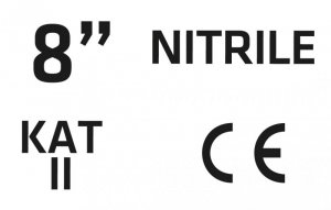 Rękawice ogrodowe pokryte nitrylem, rozmiar 8