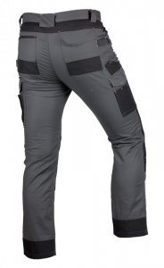 Spodnie robocze Mix&Match, Canvas, wzmocnienia z Cordury, szaro-czarne, rozmiar XL