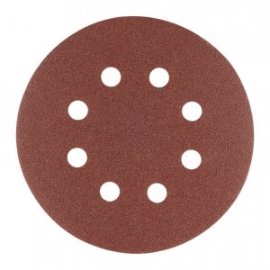 Krążki ścierne na rzep 125 mm, P220, 5 szt., z 8 otworami