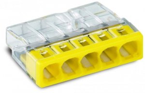 SZYBKOZŁĄCZKA WAGO 2273-205 5X0,5-2,5 MM2 ŻÓŁTA 20 SZT 