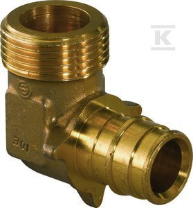 Q&E KOLANO Z GWINTEM ZEWN.PL 25-G3/4&quot;M (SZT)
