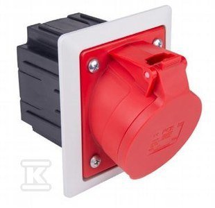 GN.TAB.SKOS 32A 5P IP44 PUSZKA N/T CZER. (SZT)