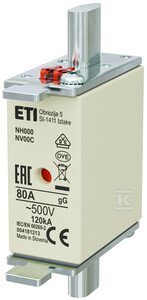 NH000 GG 80A/500V WKŁADKA TOP. KOMBI (SZT)