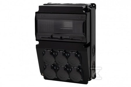 ROZDZ.STAC.LAGO 10M 6X230V CZARNY (SZT)