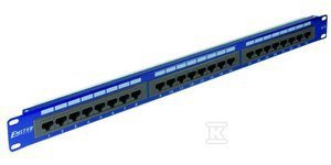 PANEL 19&quot; 24XRJ45 UTP KAT.5E 1U NIEBIESK (SZT)