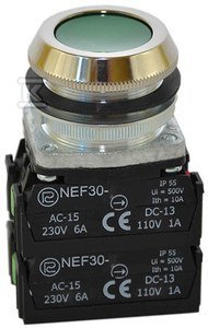 NEF30-K2X2Y-ZIELONY PRZYCISK (SZT)