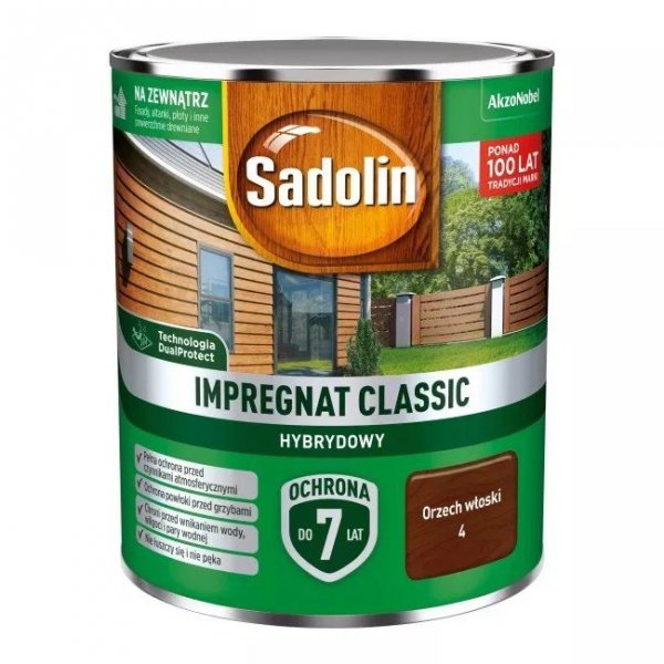 SADOLIN IMPREGNAT CLASSIC HYBRYDOW 7 LAT ORZECH WŁOSKI 0.75L (1 SZT)