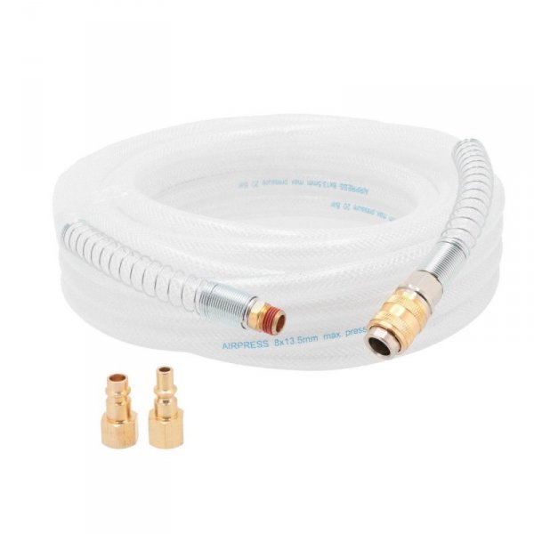 WĄŻ PNEUMATYCZNY PVC Z SZYBKOZŁĄCZAMI 8MM*10M (1 SZT)