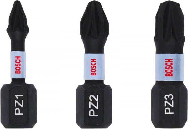 ZESTAW BITÓW IMPACT 25MM PZ1,PZ2,PZ3, (1 KPL)