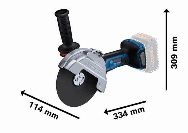 SZLIFIERKA KĄTOWA AKUMULATOROWA 180MM GWS 18V-180 PC 0*AH (1 SZT)