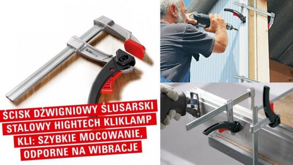 ZESTAW ŚCISKÓW DŹWIGNIOWY SZYBKOMOCUJĄCY LEKKI KLIKLAMP (1 KPL)
