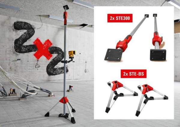 ZESTAW 2 PODPÓRKI SUFITOWE STE+2 STOJAKI SET (1 KPL)