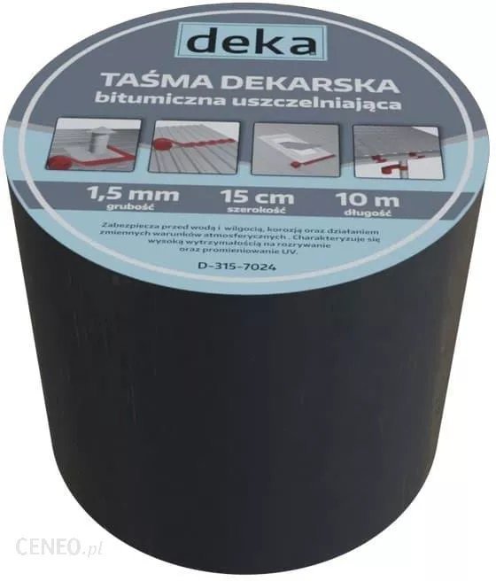TAŚMA USZCZELNIAJĄCA DEKARSKA ALUBUTYL 15CM*10MB CZARNY (1 SZT)