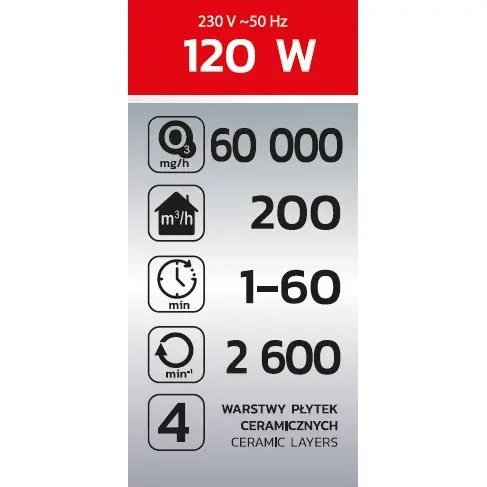 GENERATOR OZONU 60G/H (1 SZT)
