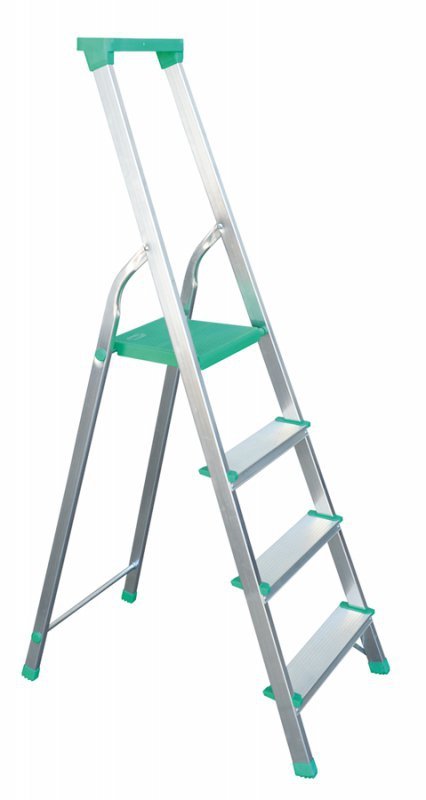 DRABINA ALUMINIOWA WOLNOSTOJĄCA 156CM 3 STOPNIE + PODEST (1 SZT)
